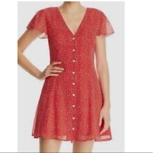 Aqua Polka Dot Vintage Inspired Dress Size L